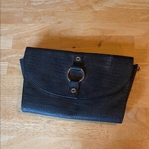 Black Clutch Bag with Optional Strap